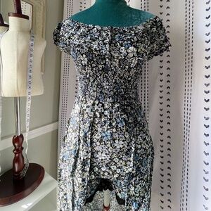 Art Class Black and White Floral Midi Dress